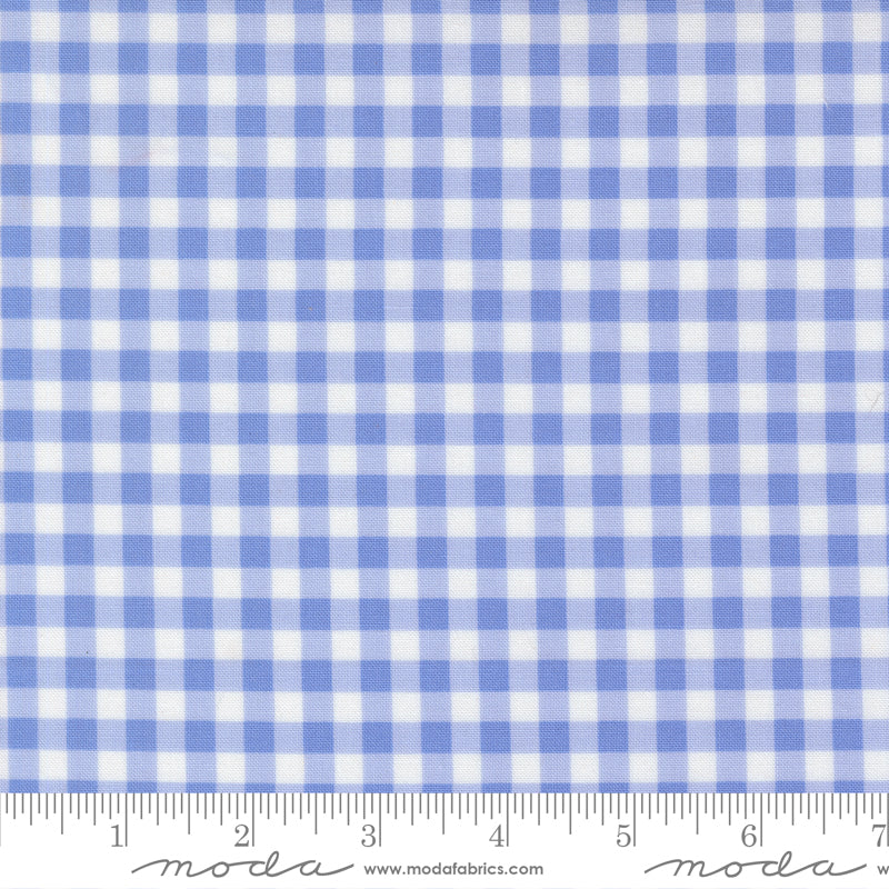 Fruit Salad Light Blue Gingham Yardage by Corey Yoder for Moda Fabrics