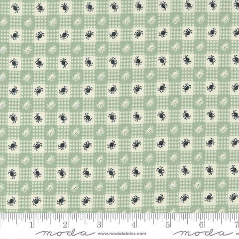 Owl-O-Ween Gobblin Spider Gingham Yardage by Urban Chiks for Moda Fabrics