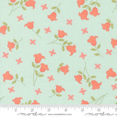 Sunbonnet Pale Blue Embroidered Blooms Yardage by Heather Briggs for Moda Fabrics