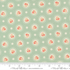 Sunbonnet Dusty Blue Flower Dots Yardage by Heather Briggs for Moda Fabrics