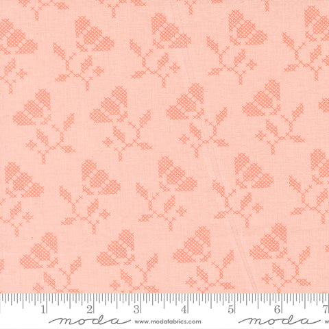 Sunbonnet Pink Blooming Stitches Yardage by Heather Briggs for Moda Fabrics