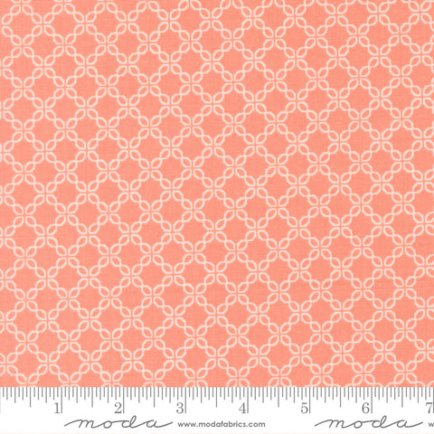 Sunbonnet Coral Lattice Yardage by Heather Briggs for Moda Fabrics