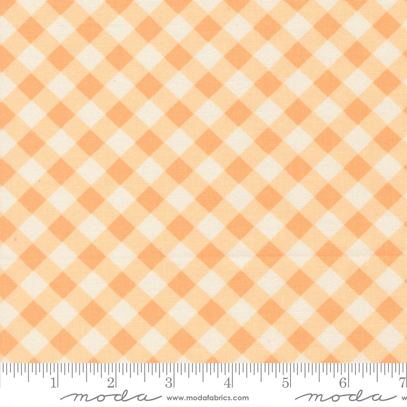 Pastel Prairie Apricot Gingham Yardage by Heather Briggs for Moda Fabrics