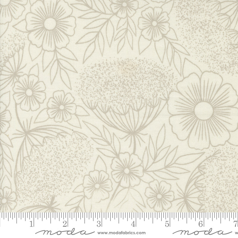Field of Flowers Porcelain Queen Anne's Lace Yardage by Katharine Watson for Moda Fabrics