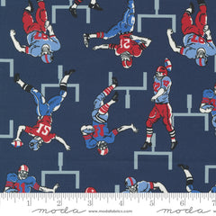 Play Ball Navy Touchdown Yardage by Moda Fabrics