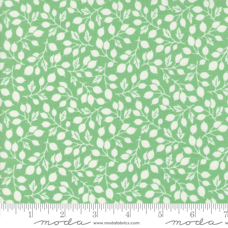 Portofino Azure Olive Branch Yardage by Fig Tree & Co. for Moda Fabrics