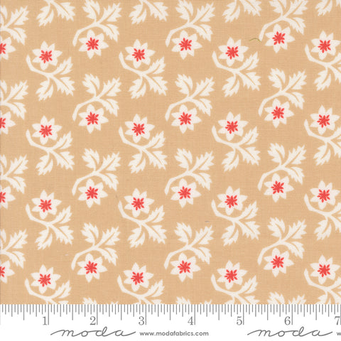 Buon Natale Sugar Cookie Woodcut Christmas Flower Yardage by Fig Tree & Co. for Moda Fabrics