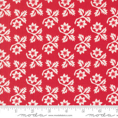 Buon Natale Pomegranate Woodcut Christmas Flower Yardage by Fig Tree & Co. for Moda Fabrics