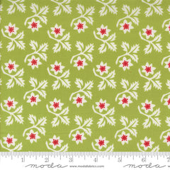 Buon Natale Cedar Woodcut Christmas Flower Yardage by Fig Tree & Co. for Moda Fabrics