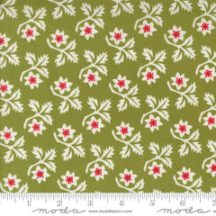 Buon Natale Pine Woodcut Christmas Flower Yardage by Fig Tree & Co. for Moda Fabrics