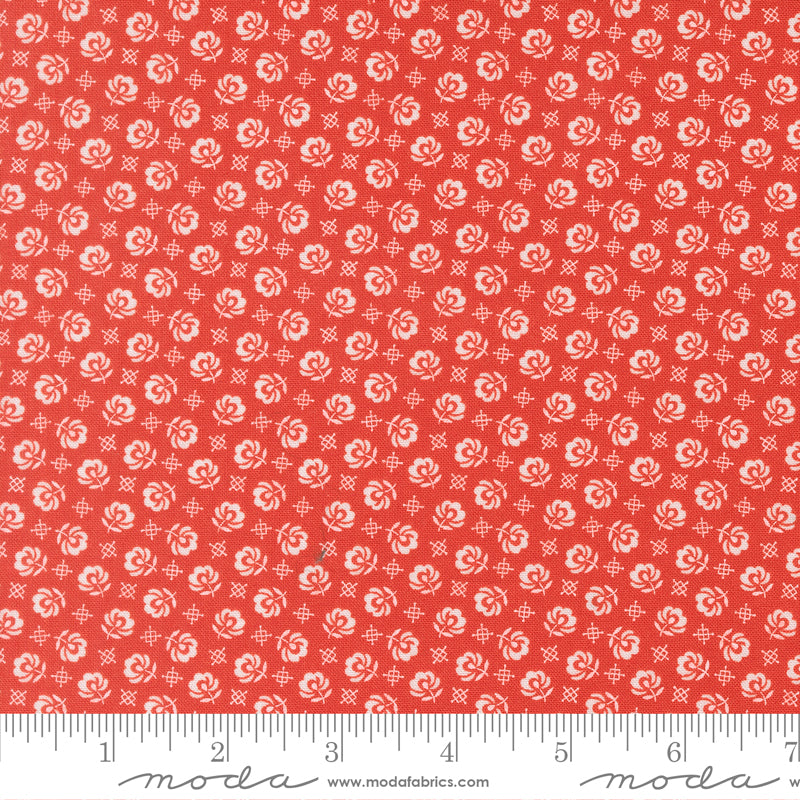 Rosie Strawberry Prairie Toss Yardage by Fig Tree & Co. for Moda Fabrics