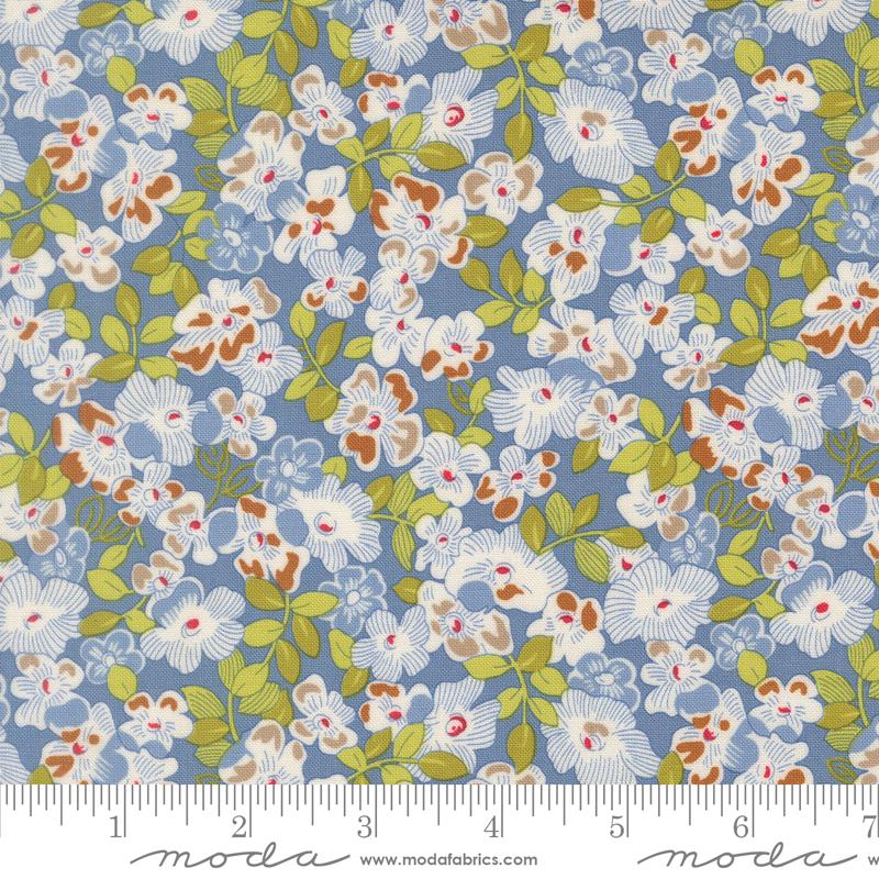 Butternut & Sage Dusk Fields of Flowers Yardage by Fig Tree & Co. for Moda Fabrics