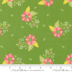 Strawberry Lemonade Fresh Grass Carnation Yardage by Sherri & Chelsi for Moda Fabrics