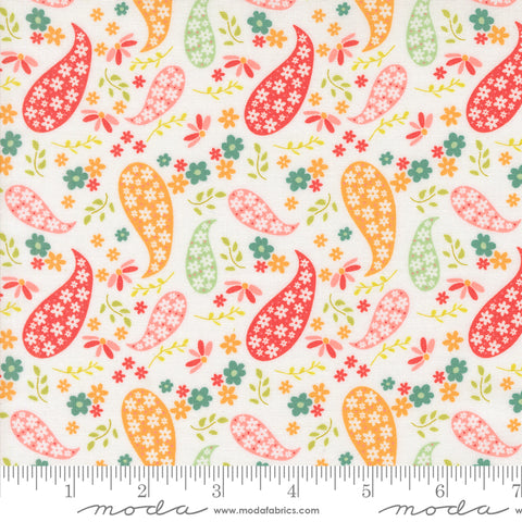 Raspberry Summer Cloud Paisley Yardage by Sherri & Chelsi for Moda Fabrics