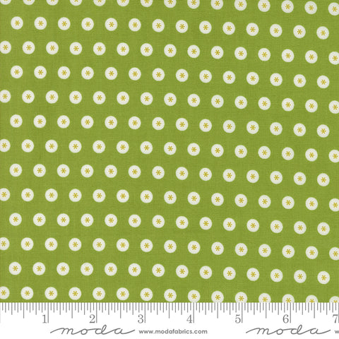 Raspberry Summer Fresh Grass Dots Yardage by Sherri & Chelsi for Moda Fabrics