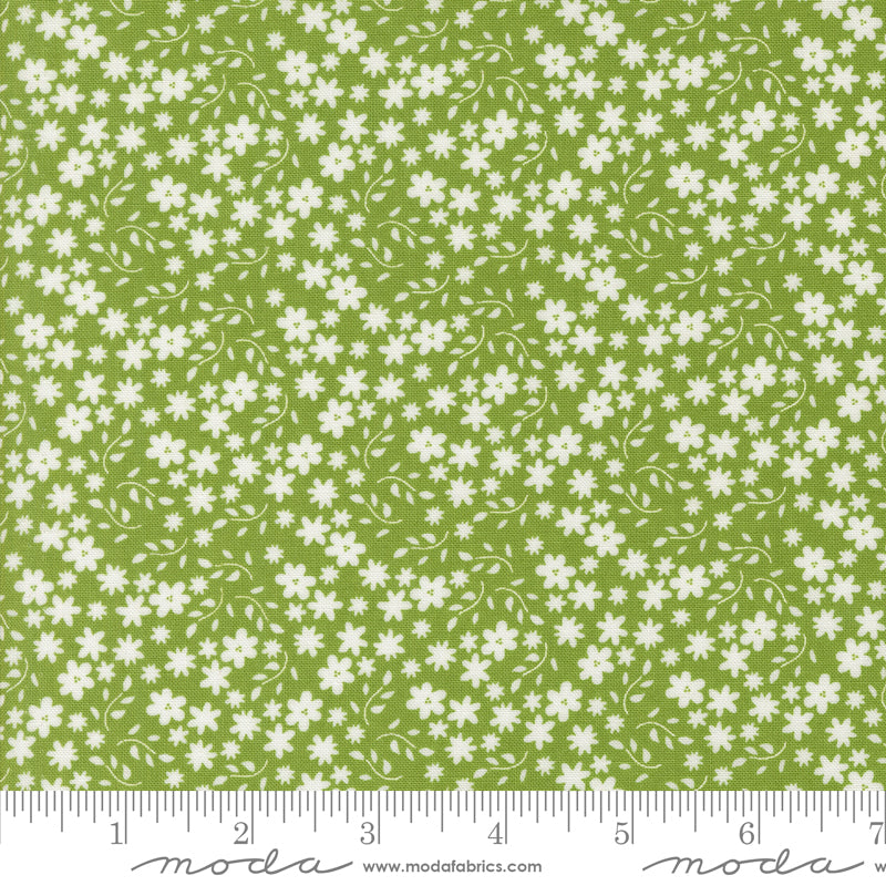 Raspberry Summer Fresh Grass Blossom Yardage by Sherri & Chelsi for Moda Fabrics