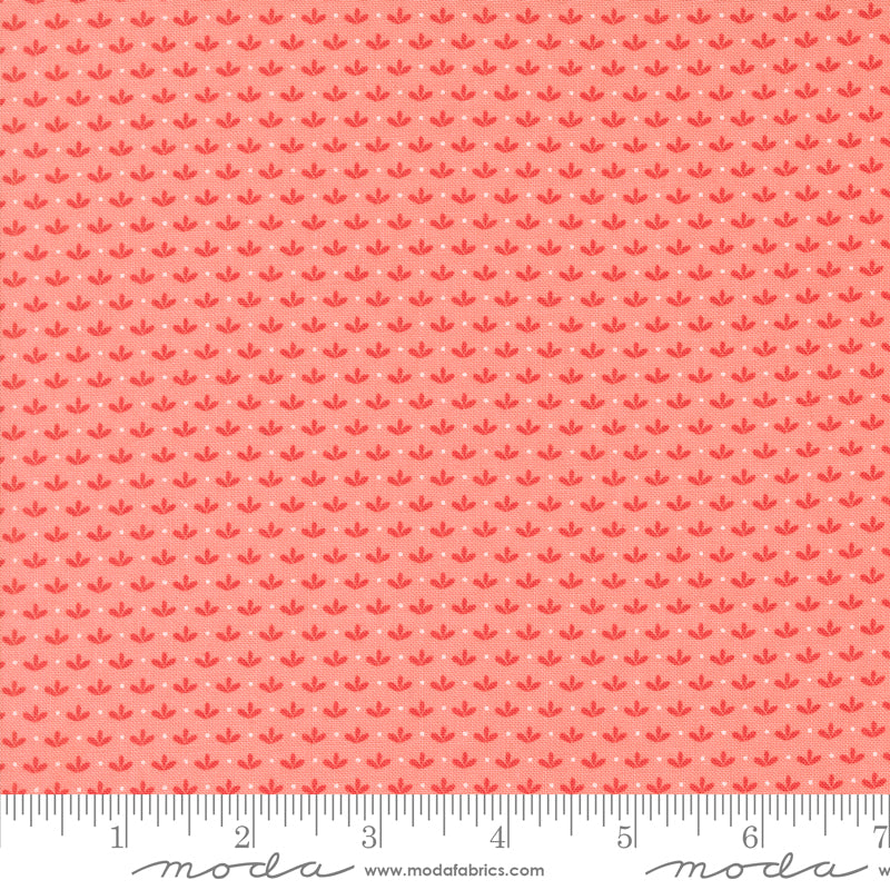 Raspberry Summer Carnation Sprout Yardage by Sherri & Chelsi for Moda Fabrics