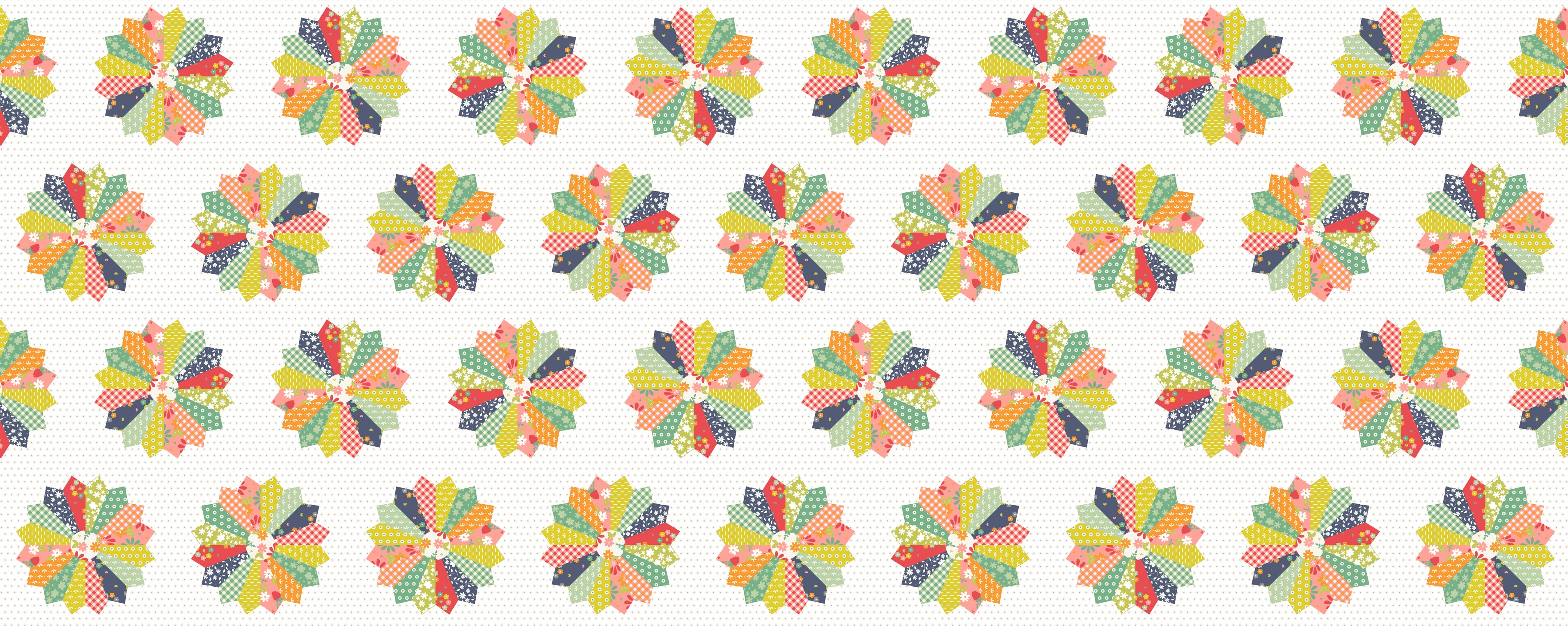 Raspberry Summer Multi Dresdan Cheater 60" Wide Yardage by Sherri & Chelsi for Moda Fabrics