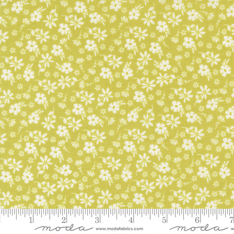 Delightfully Yours Chartreuse Blossoms Yardage by Sherri & Chelsi for Moda Fabrics