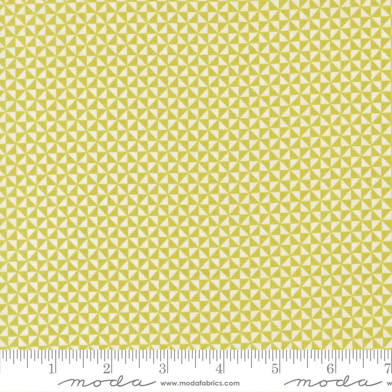 Delightfully Yours Chartreuse Pinwheel Yardage by Sherri & Chelsi for Moda Fabrics
