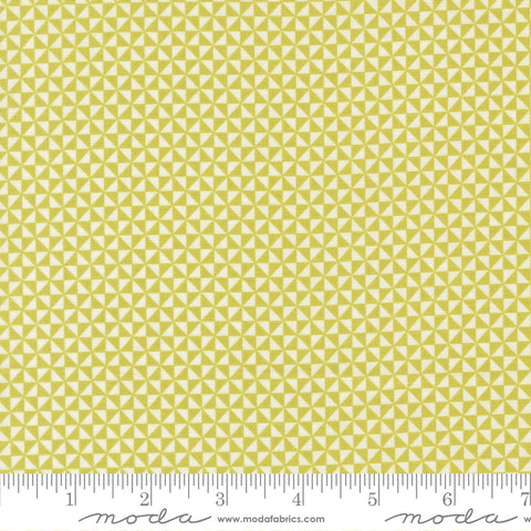 Delightfully Yours Chartreuse Pinwheel Yardage by Sherri & Chelsi for Moda Fabrics