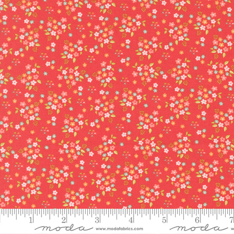 Delightfully Yours Geranium Posie Yardage by Sherri & Chelsi for Moda Fabrics