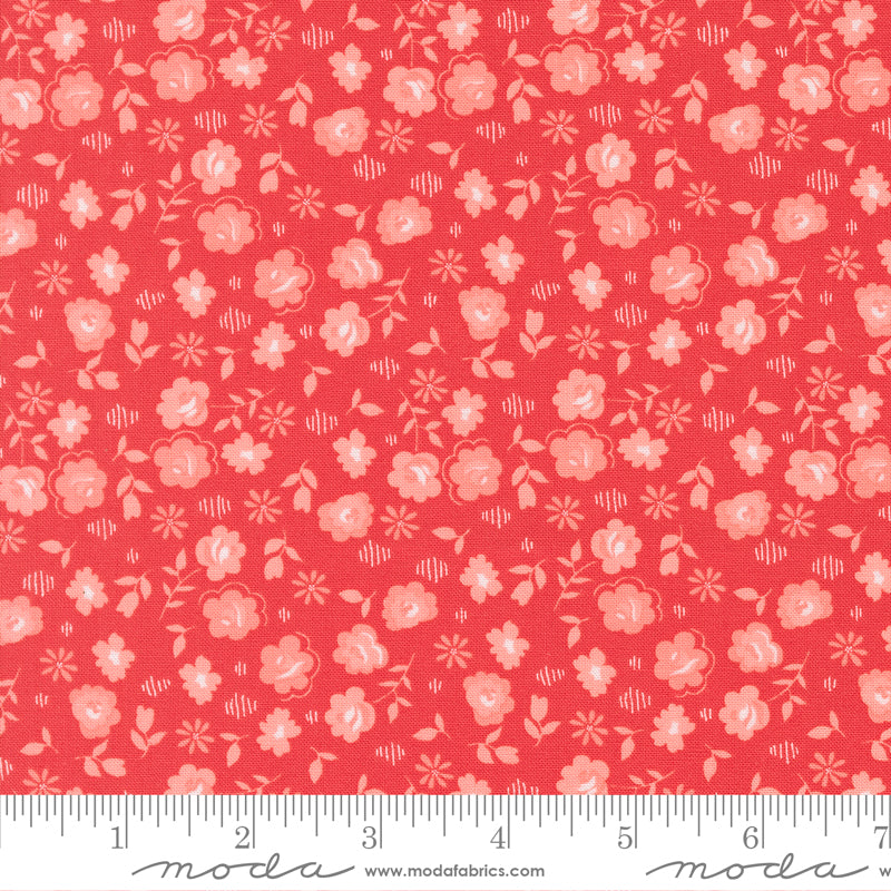Delightfully Yours Geranium Floral Yardage by Sherri & Chelsi for Moda Fabrics