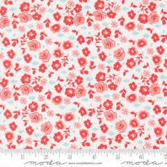 Delightfully Yours Cloud Geranium Floral Yardage by Sherri & Chelsi for Moda Fabrics