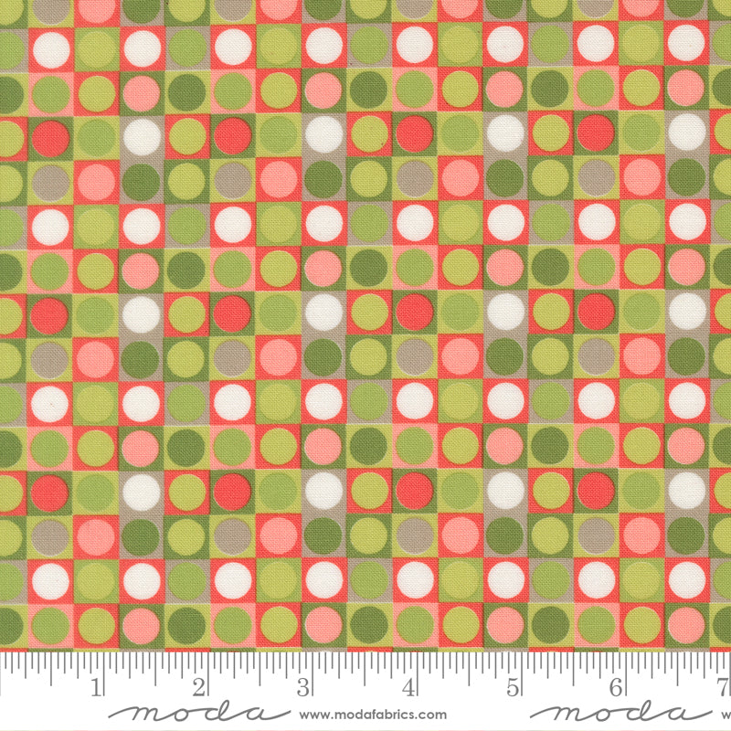 Poinsettia & Pear Evergreen Dots Yardage by Sherri & Chelsi for Moda Fabrics