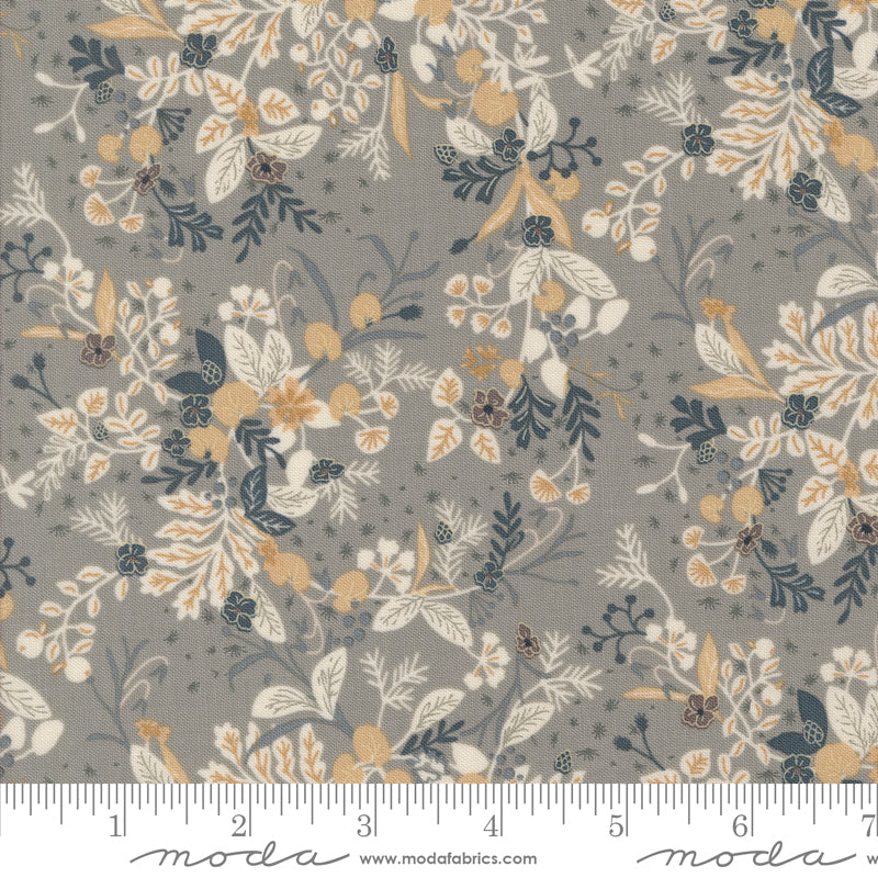 Rainier Pewter Herb Garden Yardage by Jessica Rose for Moda Fabrics