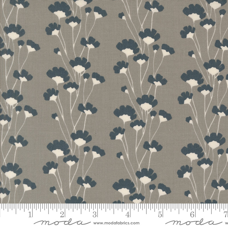 Rainier Pewter Overcast Flower Chains Yardage by Jessica Rose for Moda Fabrics