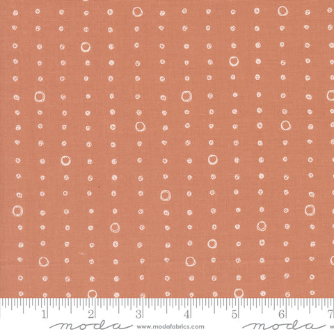 Chirp Clay Dots And Circles yardage by Elena Amo for Moda Fabrics