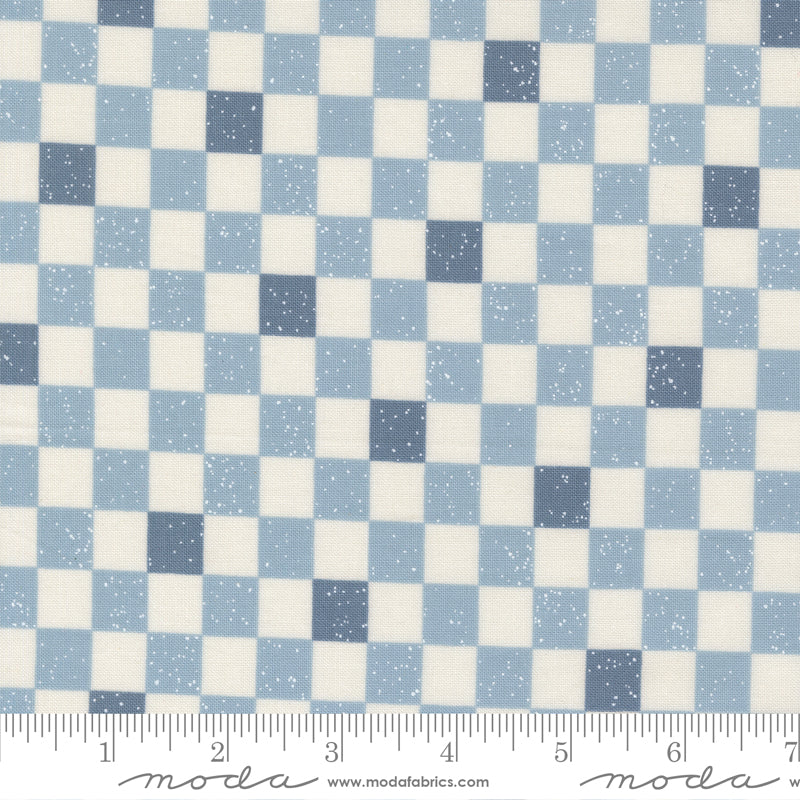 Blossoms & Blooms Sky Checkerboard Yardage by Elena Amo for Moda Fabrics