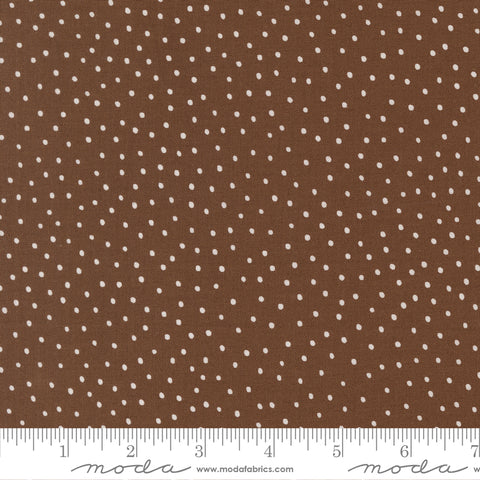 Blossoms & Blooms Chocolate Dots Yardage by Elena Amo for Moda Fabrics