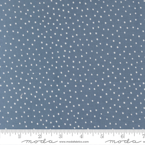 Blossoms & Blooms Denim Dots Yardage by Elena Amo for Moda Fabrics
