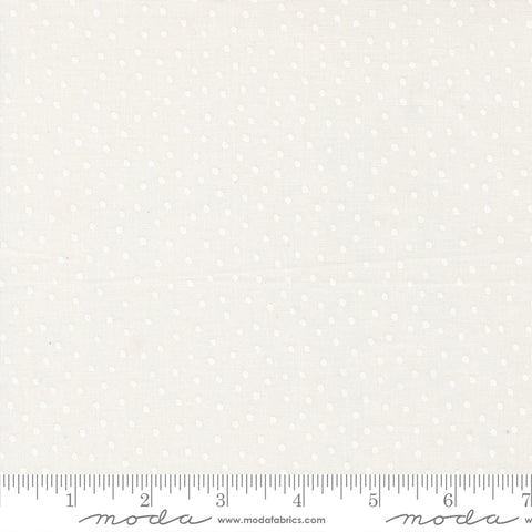 Blossoms & Blooms Pearl White Dots Yardage by Elena Amo for Moda Fabrics