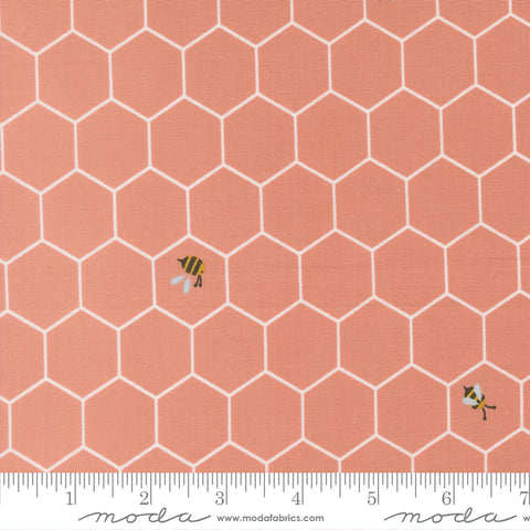 Blossoms & Blooms Rosewood Bees Yardage by Elena Amo for Moda Fabrics