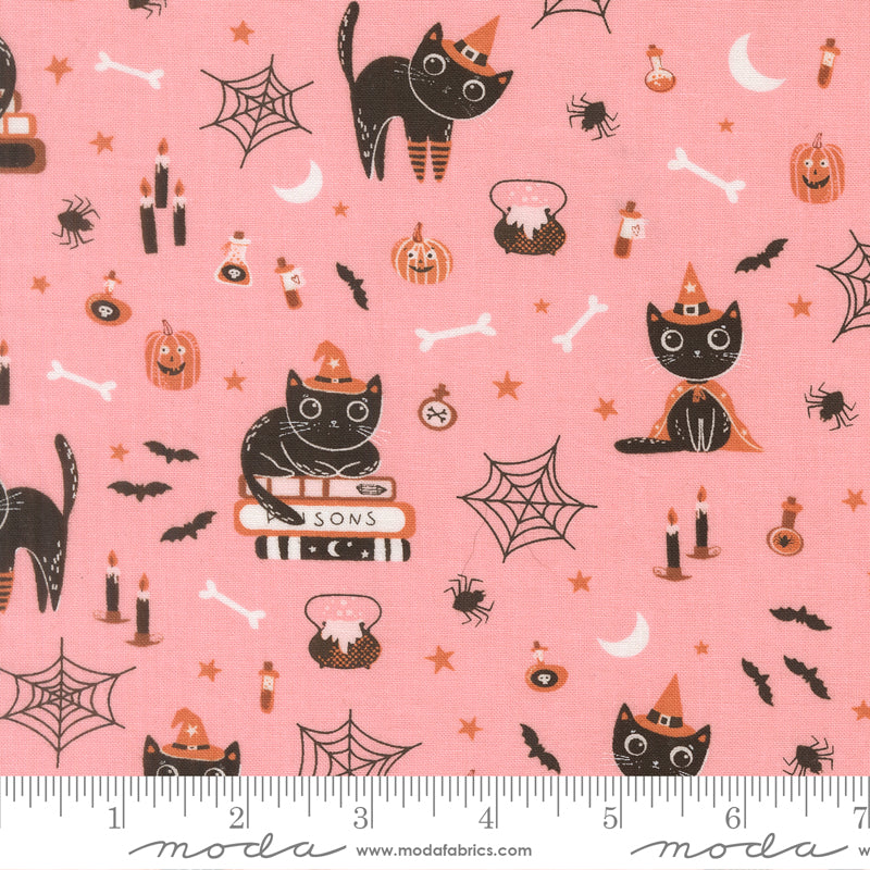 Purrs & Boos Candy Cats Yardage by Elena Amo for Moda Fabrics