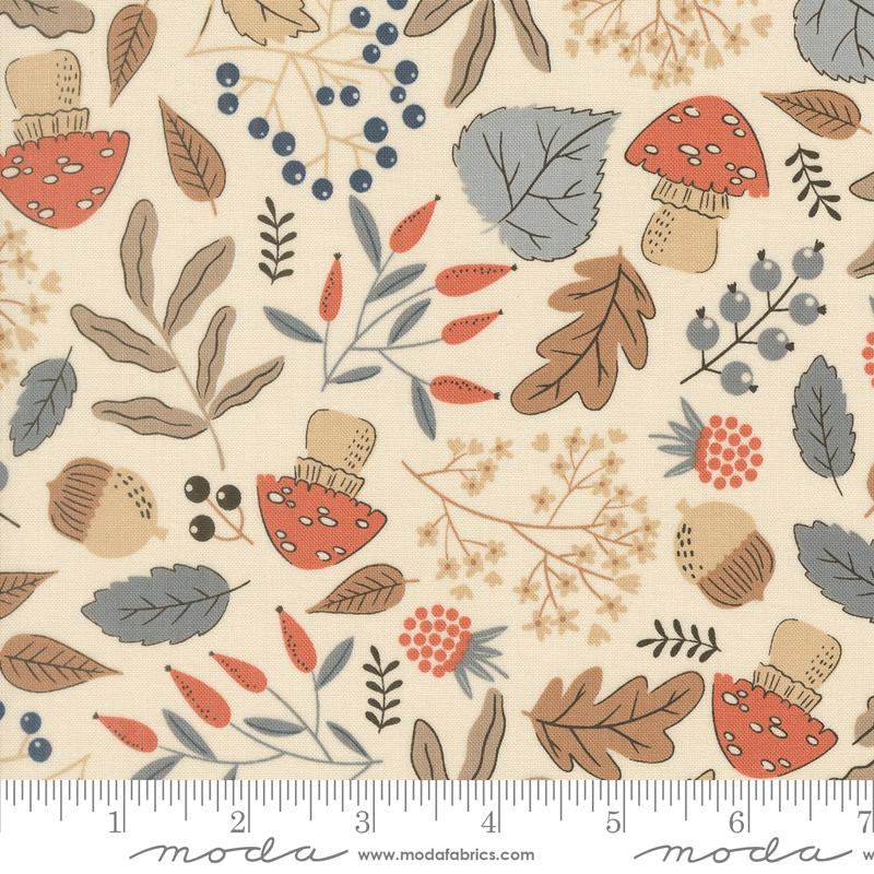 Nature's Sketchbook Pearl Forest Finds Yardage by Elena Amo for Moda Fabrics