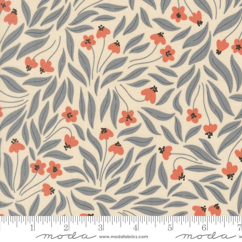 Nature's Sketchbook Pearl Flowy Flowers Yardage by Elena Amo for Moda Fabrics