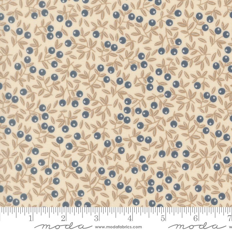 Nature's Sketchbook Pearl Blueberry Yardage by Elena Amo for Moda Fabrics