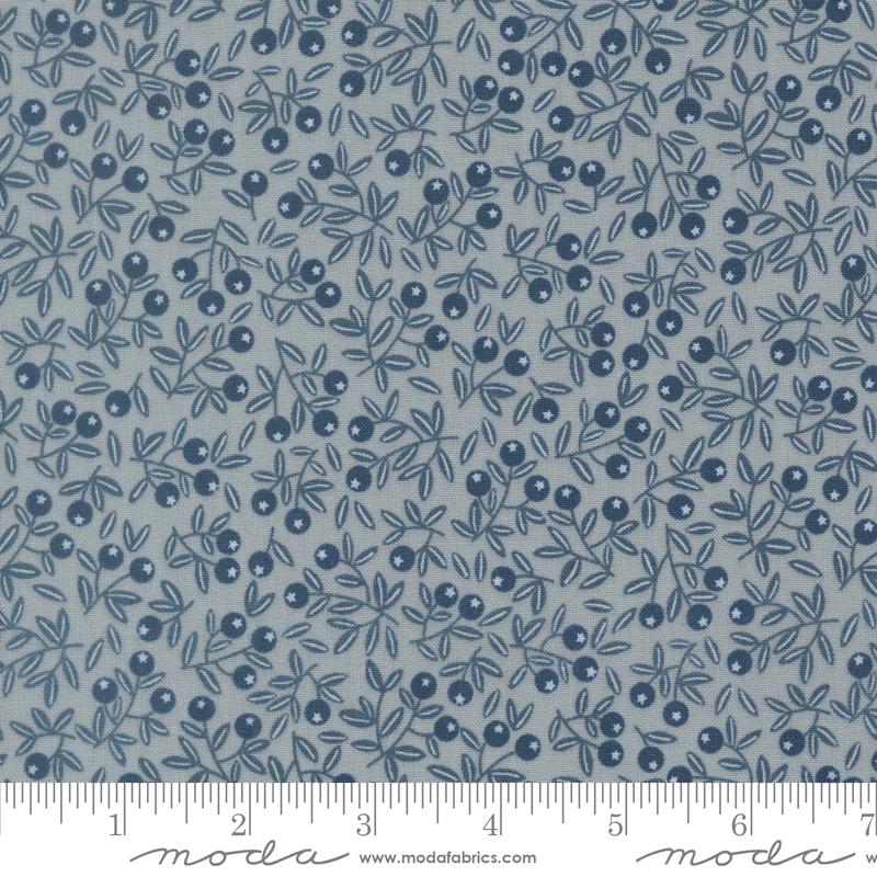 Nature's Sketchbook Pebbley Sky Blueberry Yardage by Elena Amo for Moda Fabrics