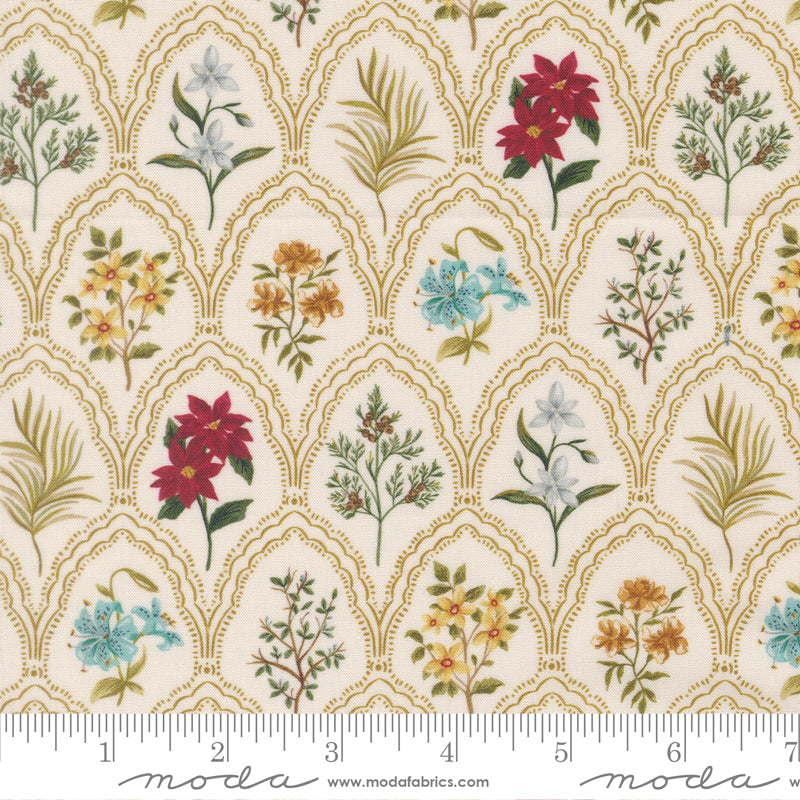 Silent Night Lamb Come Bearing Blooms Yardage by Watercolour Heart for Moda Fabrics
