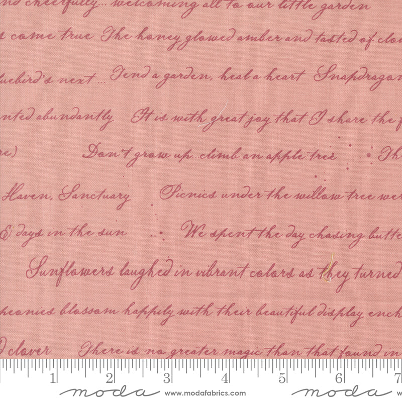 Enchantment Blush Garden Journal Yardage by Sweetfire Road for Moda Fabrics
