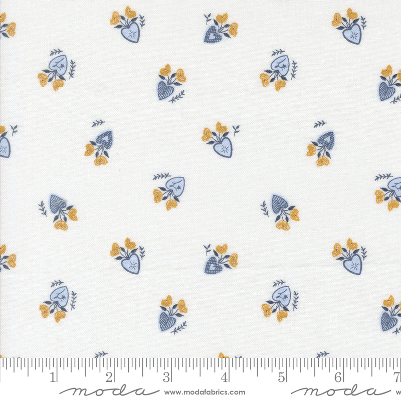 Sun-drenched Cloud Vintage Lockets Yardage by Sweetfire Road for Moda Fabrics