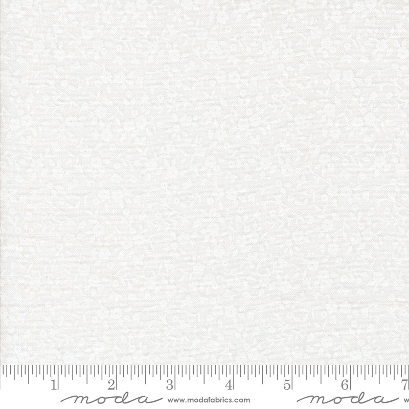 Sun-drenched Cloud White Tiny Floral Yardage by Sweetfire Road for Moda Fabrics