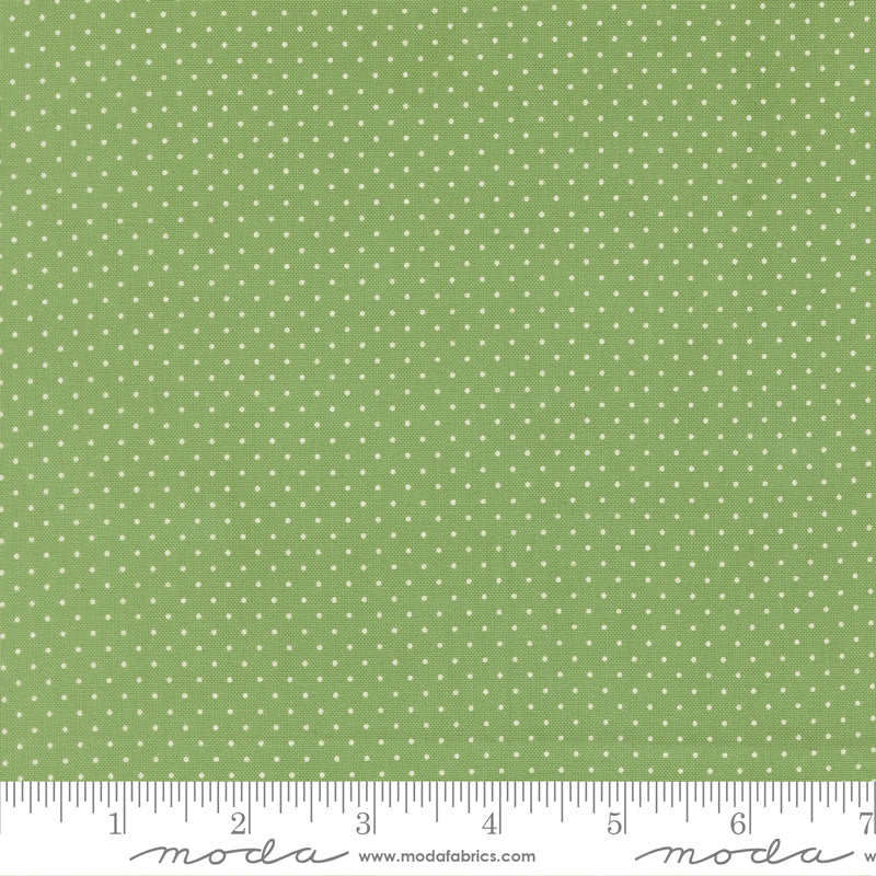 Merrily On High Evergreen Festive Dot Yardage by Sweetfire Road for Moda Fabrics
