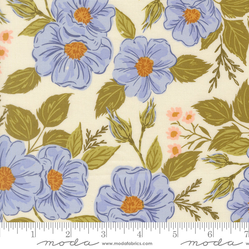 Wildbriar Porcelain Garden Song Yardage by Sweetfire Road for Moda Fabrics