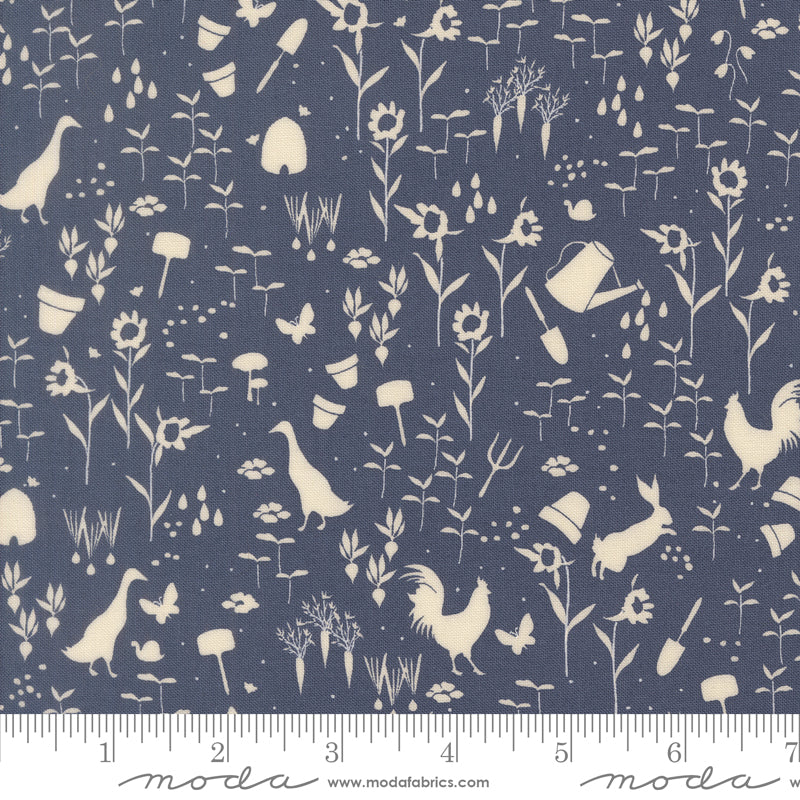 Wildbriar Maine Blueberry Tending The Earth Yardage by Sweetfire Road for Moda Fabrics