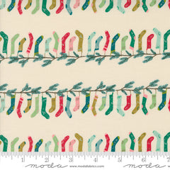 Cozy Wonderland Natural Stocking Stripe Yardage by Fancy That Design House for Moda Fabrics